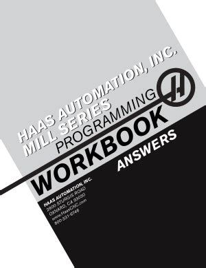 Haas Programming Workbook Mill Answers Doc