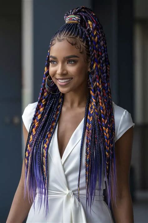 Hair Color 30 Braids: Embracing Vibrant Hues and Intricate Designs