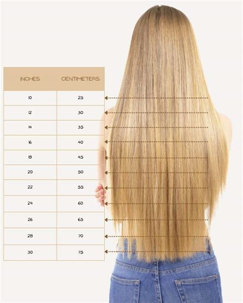 Hair Extension Size Chart