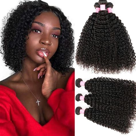 Hair Weft Black Women 100% Human Hair Kinky Curly Hair