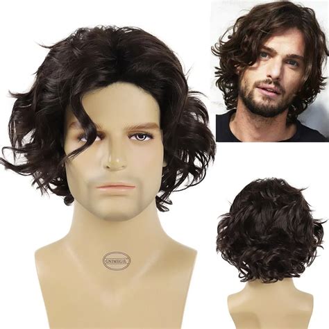 Hair Wigs For Men: Black Synthetic 4" Cropped Wigs-2025