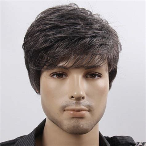 Hair Wigs For Men Black Synthetic 4" Cropped Wigs vs 2025