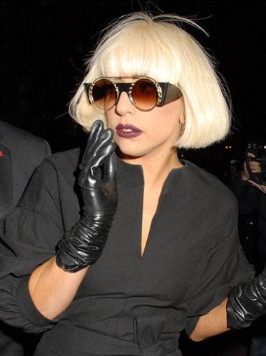 Hairstyles Blonde Straight Chin Length Lady Gaga Wigs