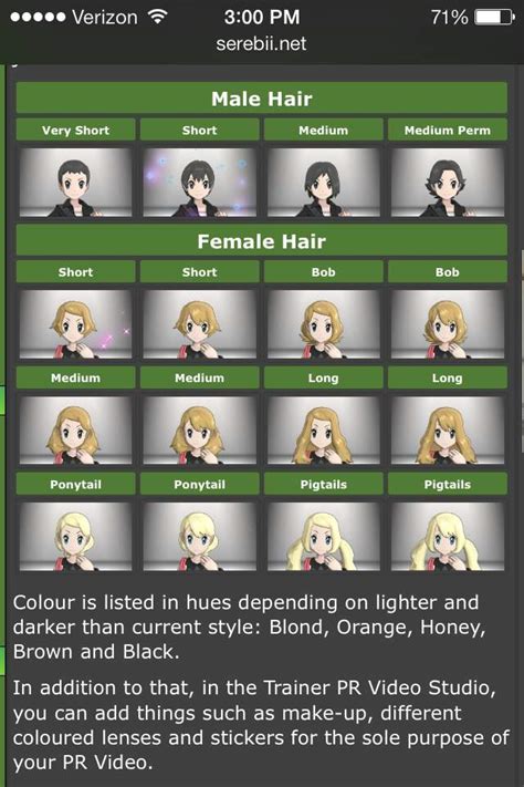 Hairstyles in Pokémon X: 100+ Options to Suit Every Trainer