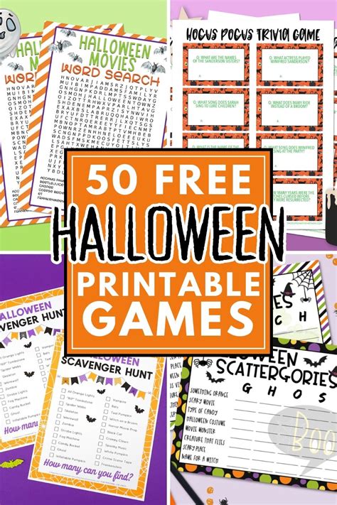 Halloween Games Printable Free