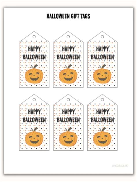 Halloween Gift Tags Printable