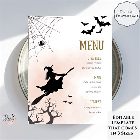 Halloween Menu Template