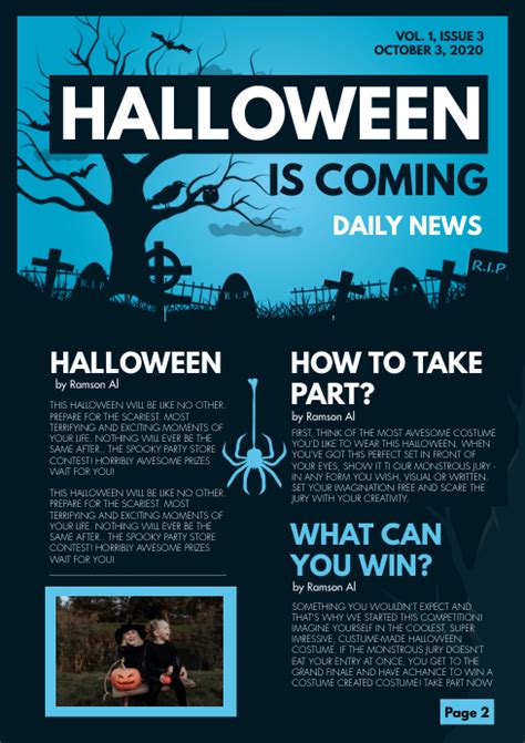 Halloween Newsletter Template