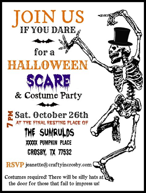 Halloween Party Invites Templates Free