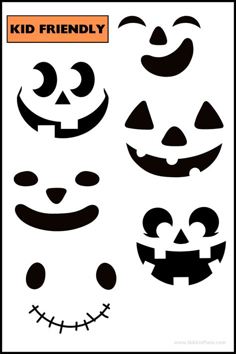 Halloween Pumpkin Faces Templates