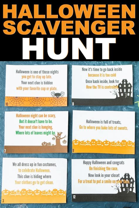 Halloween Scavenger Hunt Answer Key Reader