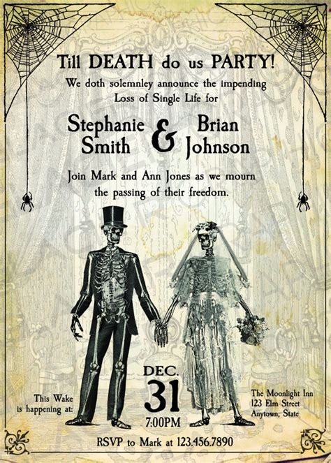 Halloween Wedding Invitations Templates Free