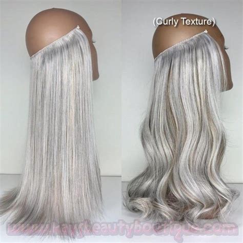 Halo Couture Gray Hair Extensions