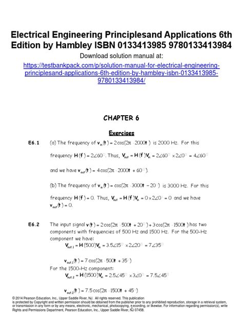 Hambley Electrical Engineering 6th Solutions Epub