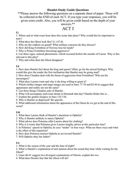 Hamlet Act 3 Answers Epub