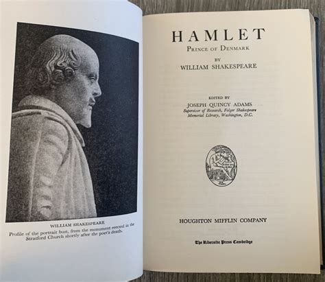 Hamlet The Riverside Literature Series with Text and Notes By Joseph Quincy Adams Reader