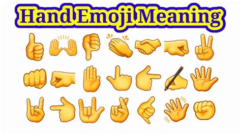 Hand Emoji Meaning Chart