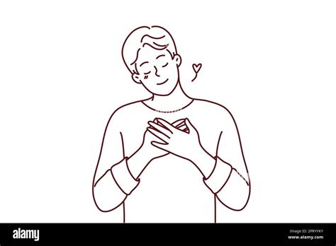 Hand On Chest Drawing