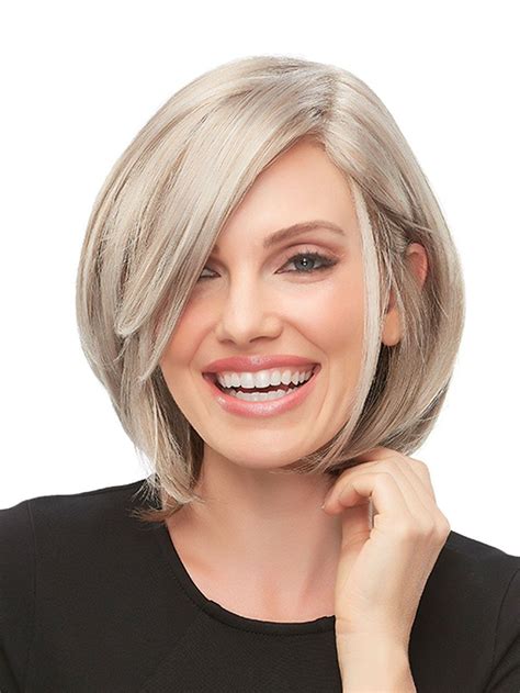 Hand Tied Wigs Synthetic With Bangs 12" Blonde Straight Wigs