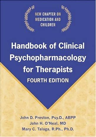 Handbook Of Clinical Psychopharmacology For Therapists Fourth Edition Kindle Editon