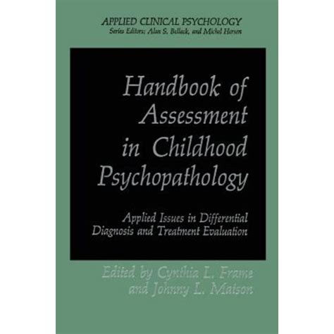 Handbook of Assessment in Childhood Psychopathology Applied Issues in Differential Diagnosis and Tre PDF