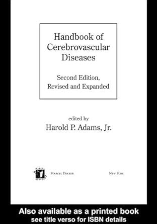 Handbook of Cerebrovascular Diseases Epub