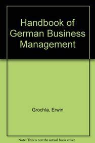 Handbook of German Business Management PDF