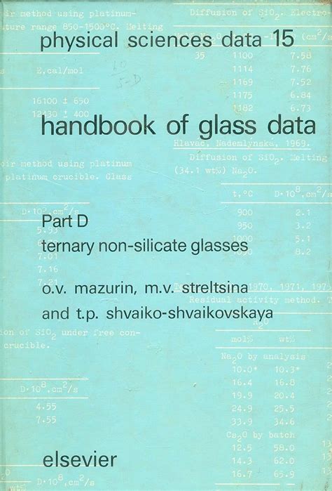 Handbook of Glass Data Ternary Silicate Glasses Kindle Editon