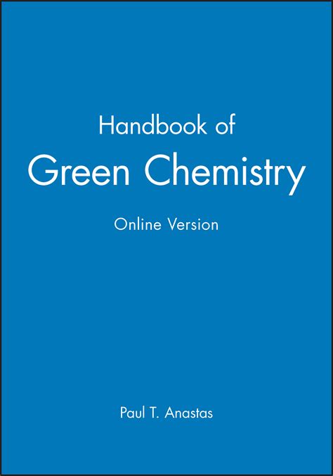 Handbook of Green Chemistry 9 Vol. Kindle Editon