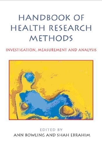 Handbook of Health Research Methods Investigation, Measurement and Analysis Epub