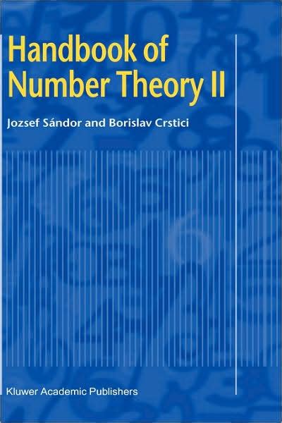 Handbook of Number Theory II 1st Edition Kindle Editon