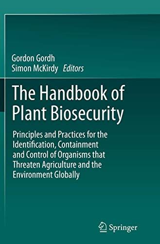 Handbook of Plant Biosecurity Principles and Practices for the Identification, Containment and Contr Reader