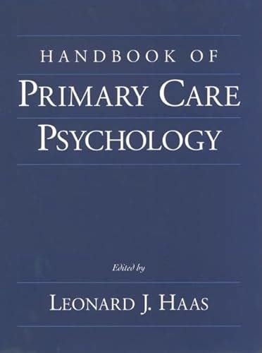 Handbook of Primary Care Psychology PDF