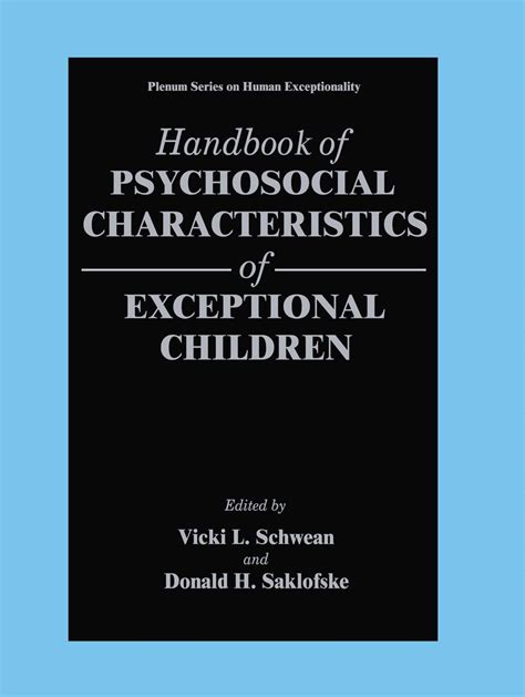 Handbook of Psychosocial Characteristics of Exceptional Children 1st Edition PDF