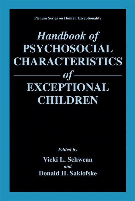 Handbook of Psychosocial Characteristics of Exceptional Children 1st Edition PDF