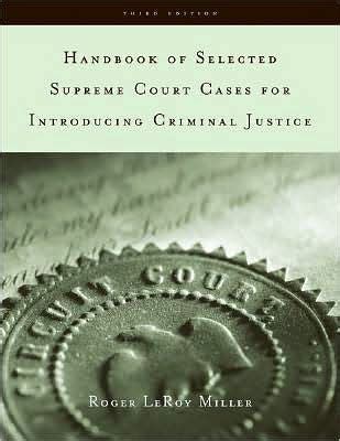 Handbook of Selected Supreme Court Cases for Criminal Justice Epub
