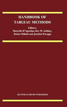 Handbook of Tableau Methods 1st Edition Epub