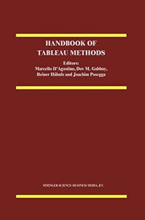 Handbook of Tableau Methods 1st Edition Epub