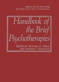 Handbook of the Brief Psychotherapies 1st Edition PDF