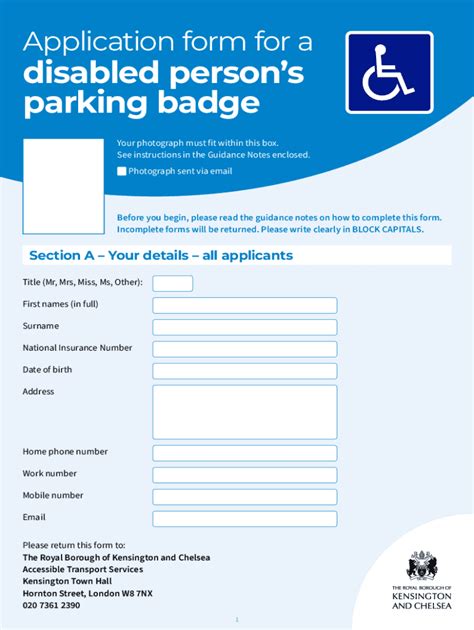 Handicap Car Park Label Application Form: A Comprehensive Guide