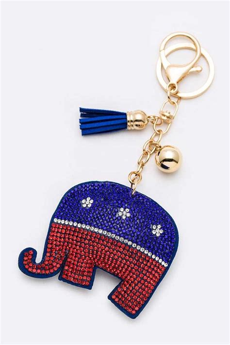 Handmade Elephant Rhinestone Keychain Hanger Kindle Editon