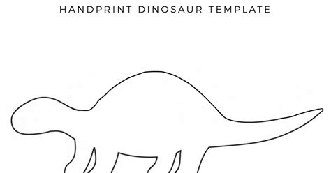 Handprint Dinosaur Template