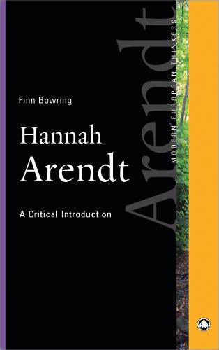 Hannah Arendt A Critical Introduction PDF