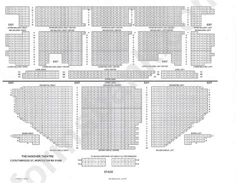 Hanover Theatre Seating Chart