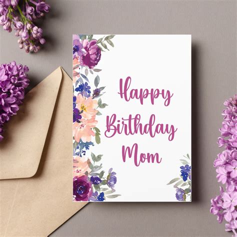 Happy Birthday Cards For Mom Printable