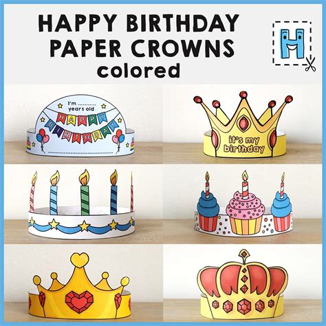 Happy Birthday Crowns Crowns and Visors Doc