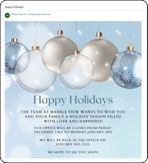 Happy Holidays Email Template