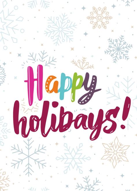 Happy Holidays Printable