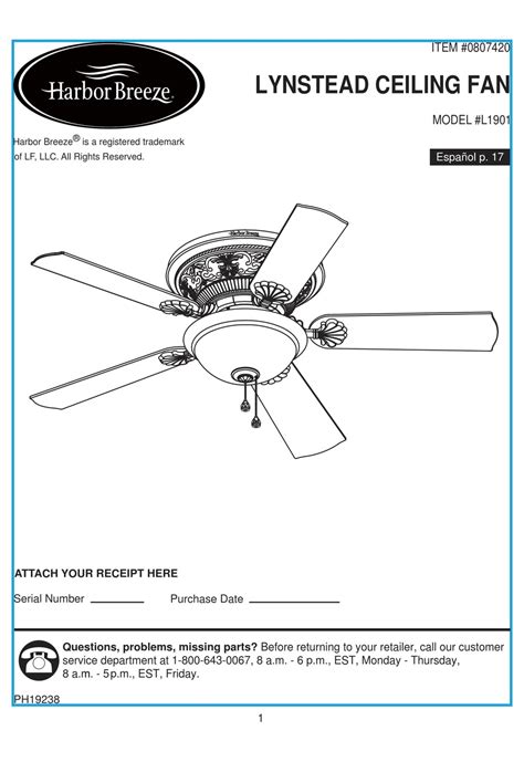 Harbor Breeze Ceiling Fan Manual Ebook PDF