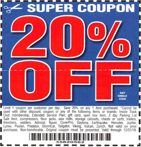 Harbor Freight Printable 20 Coupon
